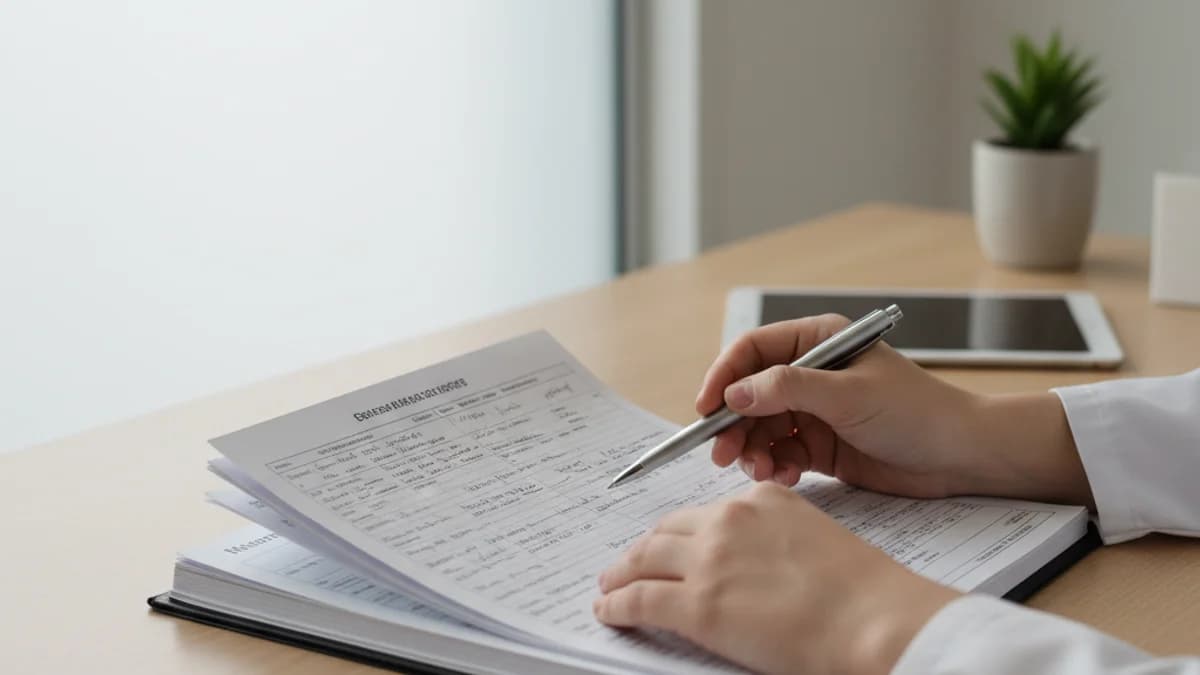 Imatge genèrica d'un centre de salut o personal mèdic revisant documents relacionats amb serveis assistencials.