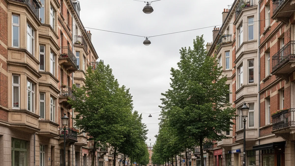 Imatge genèrica d'un barri residencial amb edificis d'habitatges a l'àrea metropolitana de Barcelona.