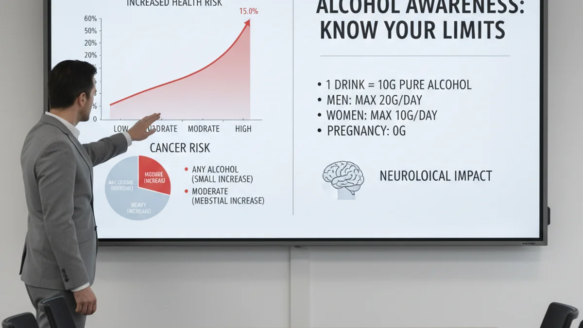 Gràfic o imatge de conscienciació sobre els riscos del consum d'alcohol i addiccions.