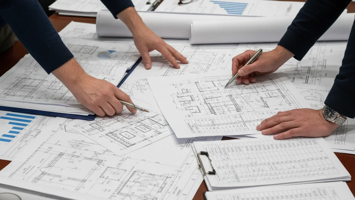 Imatge genèrica de documents financers i plànols sobre una taula, simbolitzant la planificació municipal.