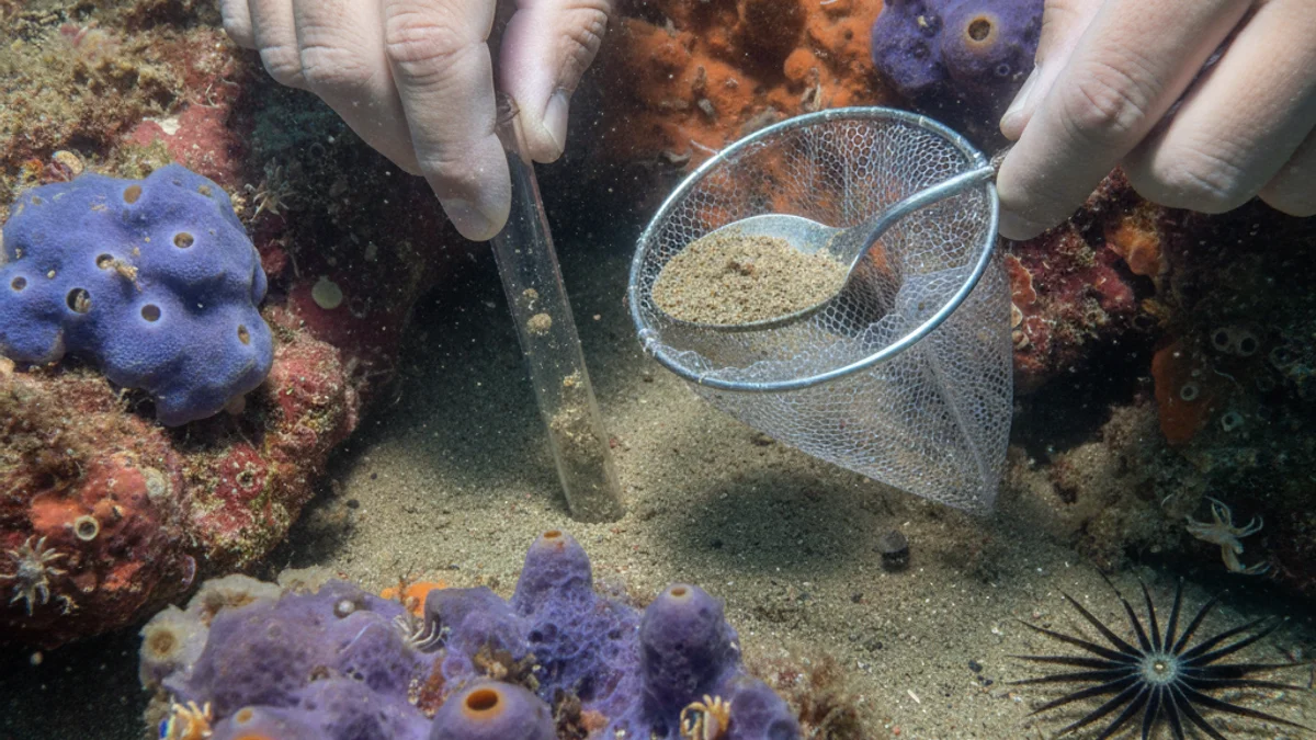 Imatge genèrica d'un fons marí amb algues i petits invertebrats, mostrant la diversitat d'un ecosistema protegit.