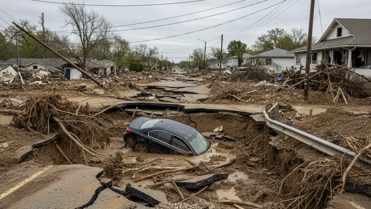 Imatge genèrica d'un camí rural afectat per les pluges intenses i el desbordament d'aigua.