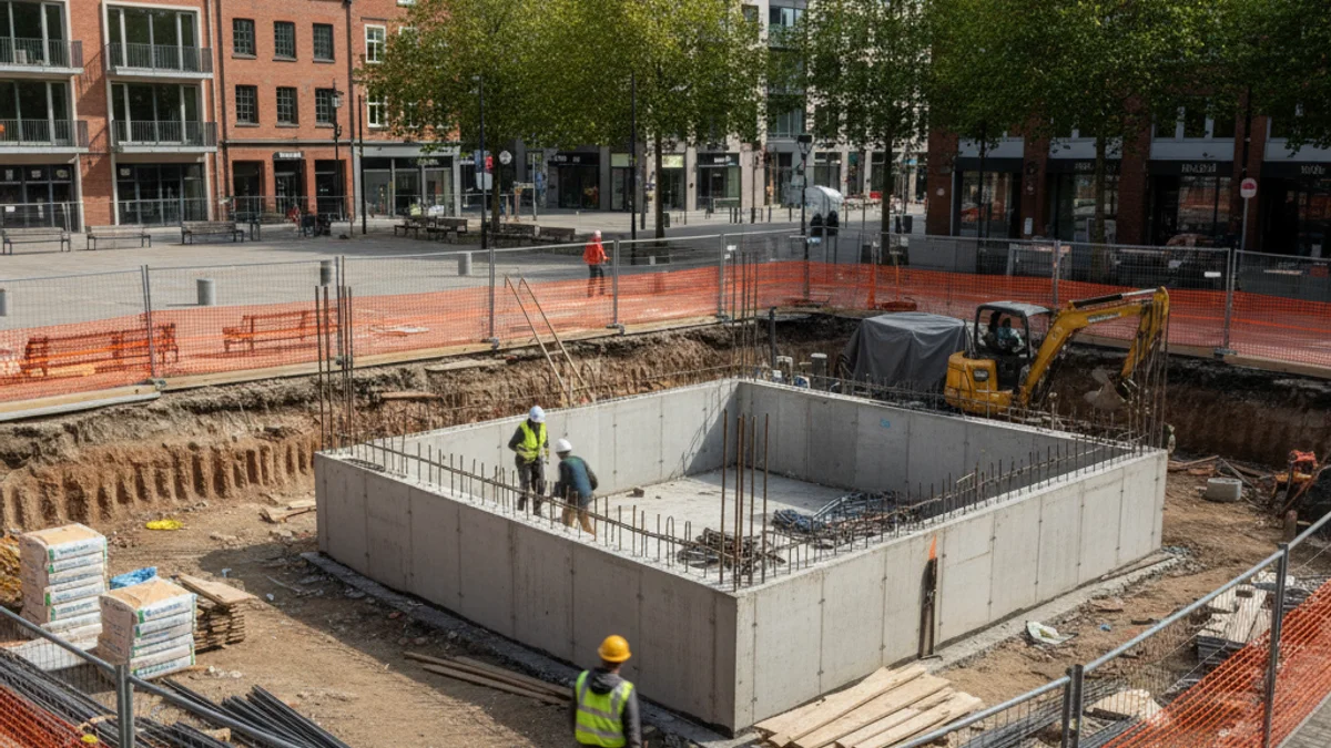 Representació genèrica d'un edifici modern en construcció o un centre d'atenció social.