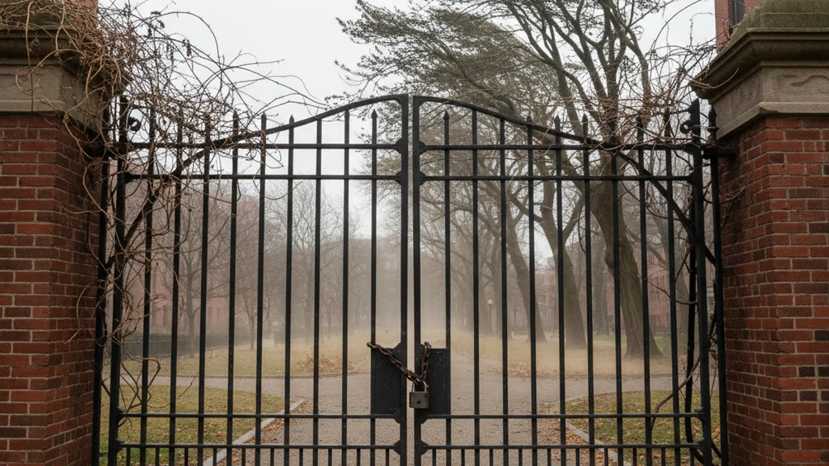 Porta d'un parc tancada amb cadenes a Barcelona a causa de l'alerta per ventades fortes.