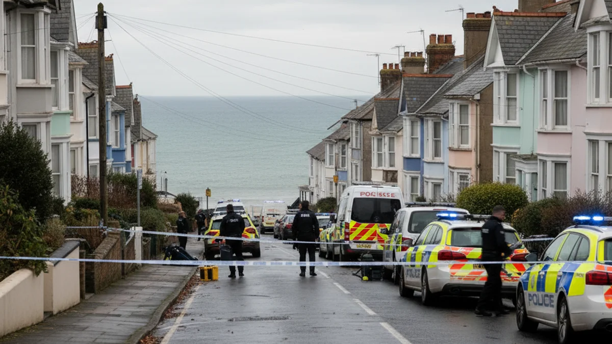 Imatge genèrica d'una escena de crim o d'un dispositiu de recerca policial en una zona urbana residencial.
