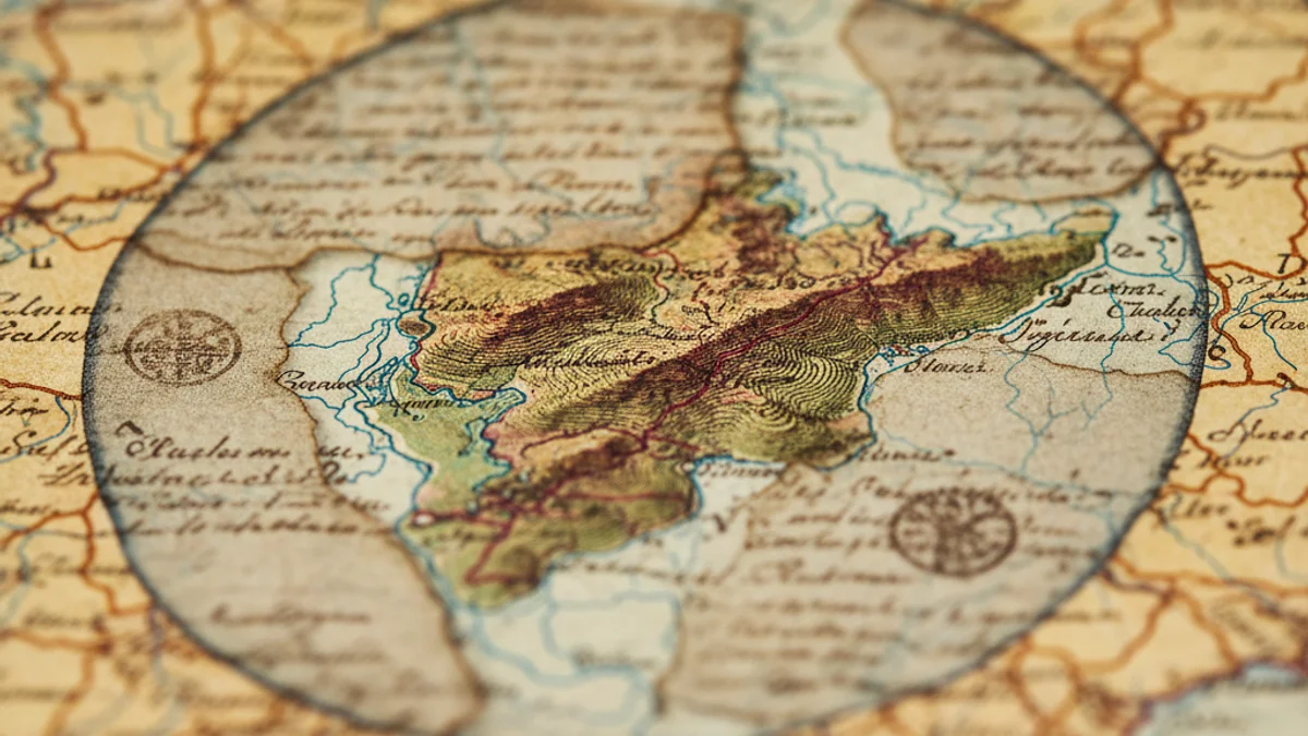 Mapa de Catalunya amb un punt destacat sobre la zona del Priorat, simbolitzant la disputa toponímica.