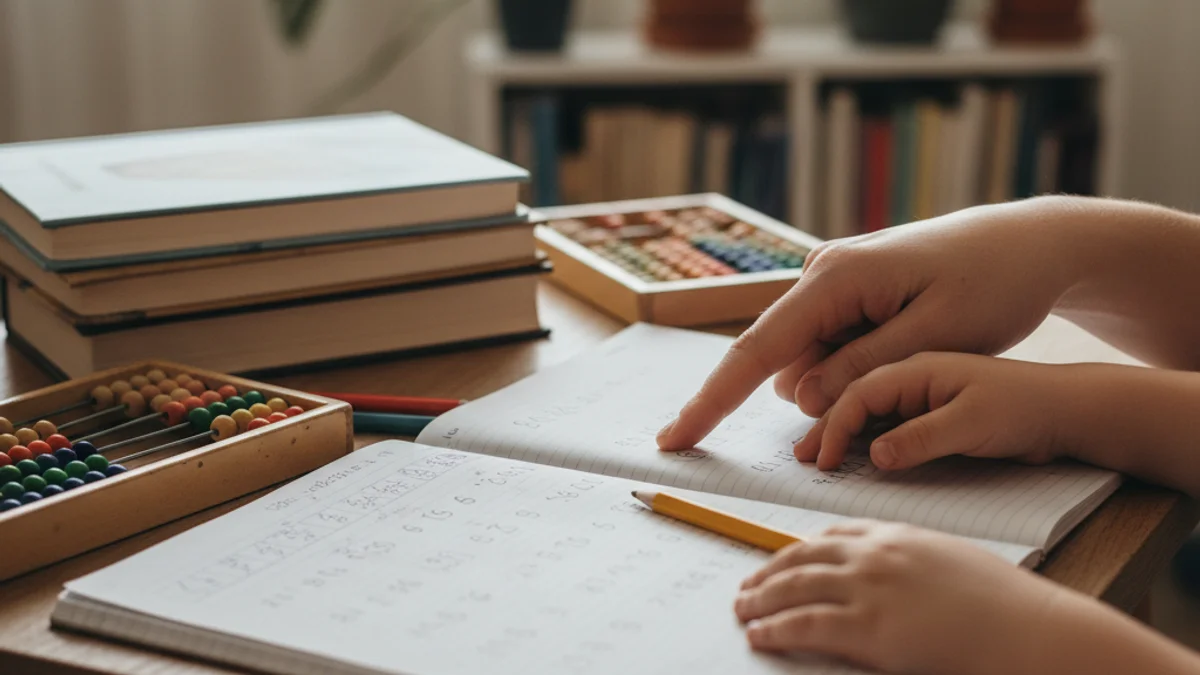 Il·lustració d'un adult ajudant un infant a fer els deures en un entorn de suport social.