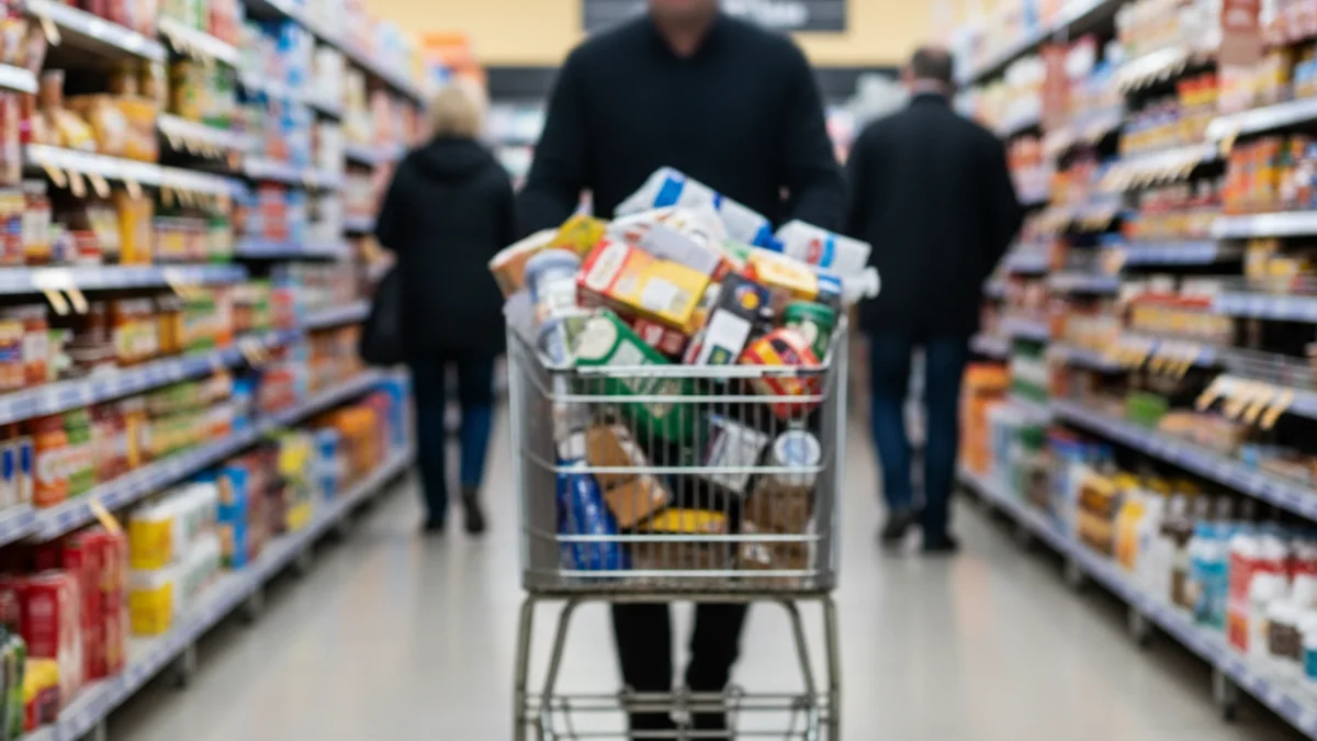 Imatge genèrica d'un carret de supermercat buit o amb articles de gran valor, en un context de seguretat.