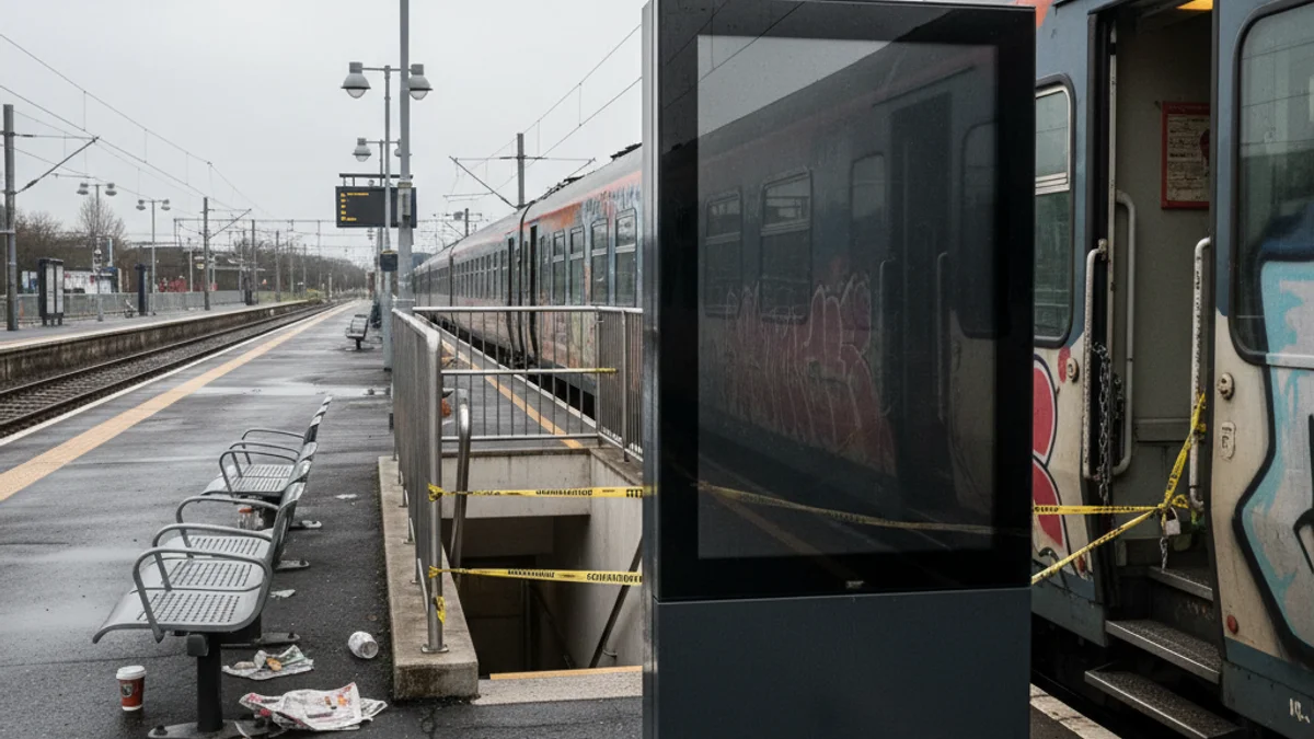 Imatge d'una andana de tren amb viatgers esperant després d'una suspensió del servei.