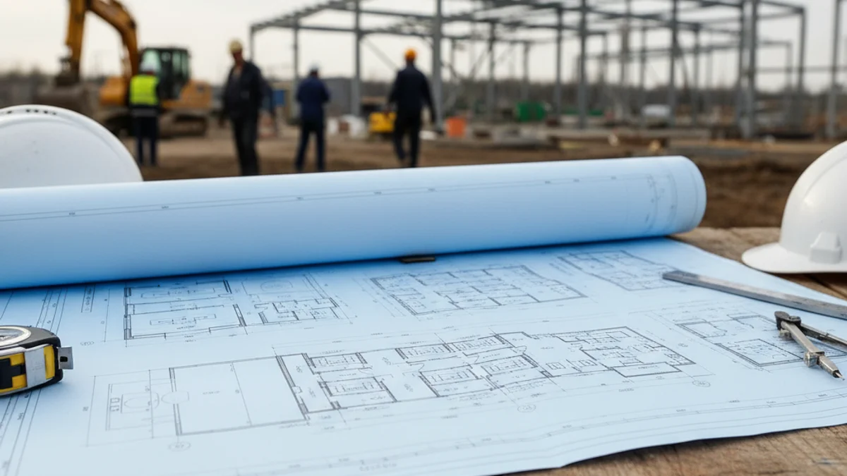 Plànols arquitectònics d'un projecte de construcció d'un nou centre educatiu.