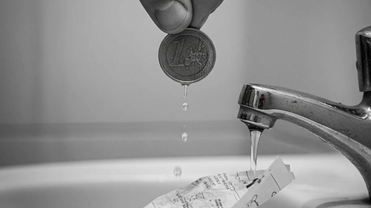 Detall d'una factura d'aigua amb un augment de preu, simbolitzant la pujada del cànon.