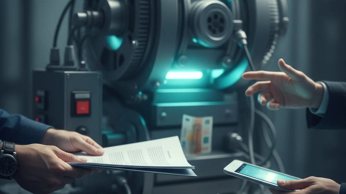 Representació visual de la injecció de fons econòmics en un entorn industrial o de desenvolupament tecnològic.