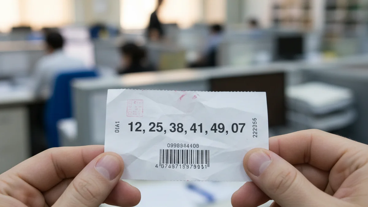 Imatge genèrica d'un dècim de loteria premiat amb les mans d'una persona subjectant-lo.