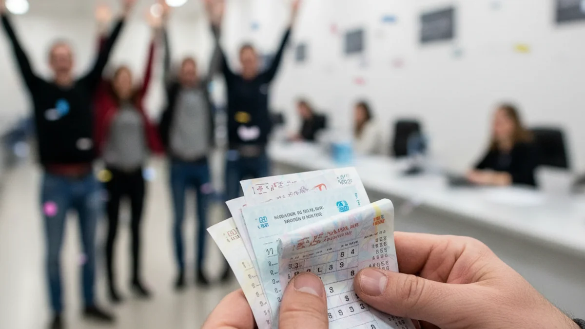 Imatge genèrica d'un dècim de loteria o d'una màquina de loteria en un punt de venda.
