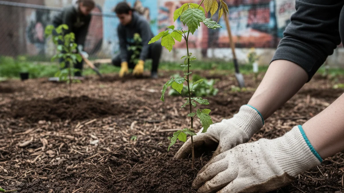 Imatge genèrica d'un estany de nova creació amb vegetació autòctona, part del projecte de renaturalització urbana.