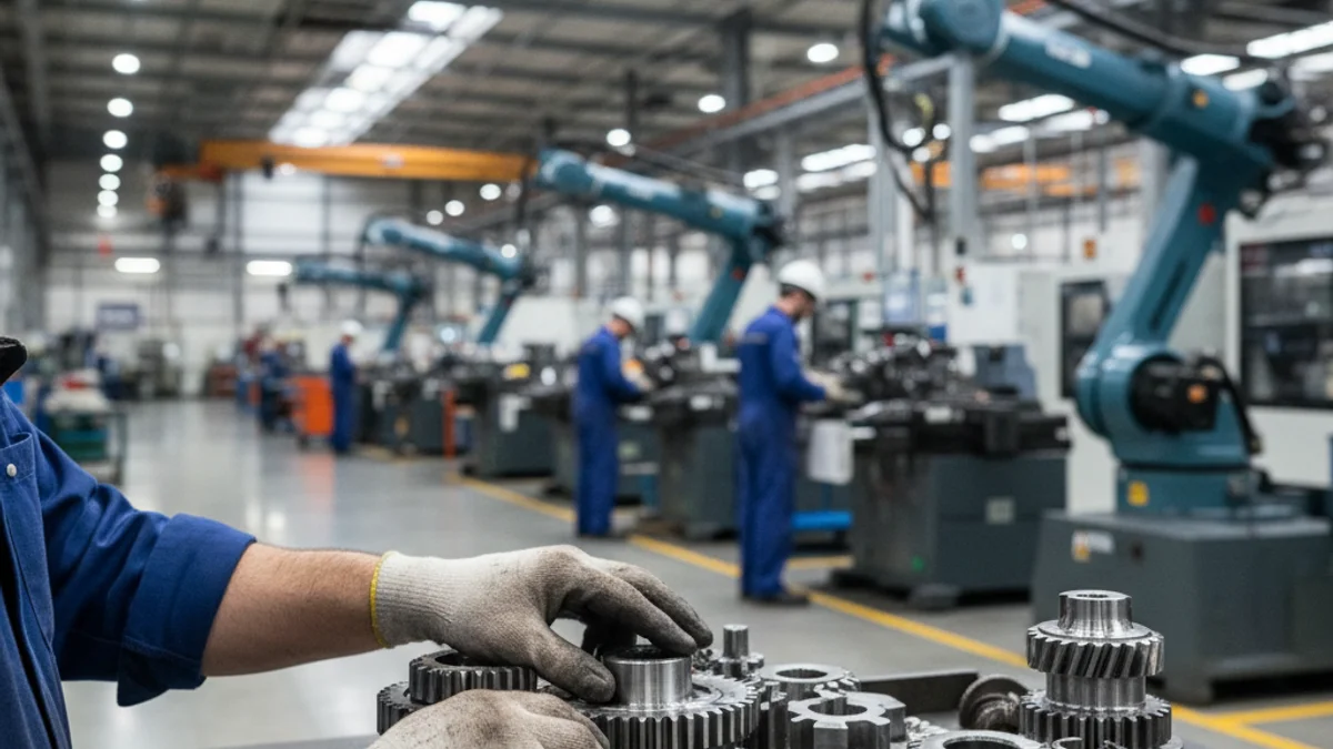 Imatge genèrica de maquinària industrial o components metàl·lics en una fàbrica del Vallès Occidental.