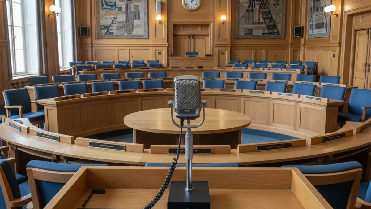 Imatge genèrica d'una sessió plenària o d'un debat polític en un ajuntament.