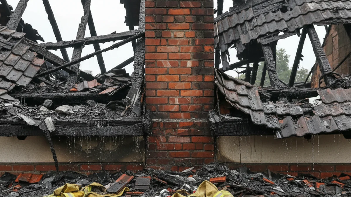 Imatge genèrica d'una intervenció de bombers prop d'una teulada, sense persones visibles.