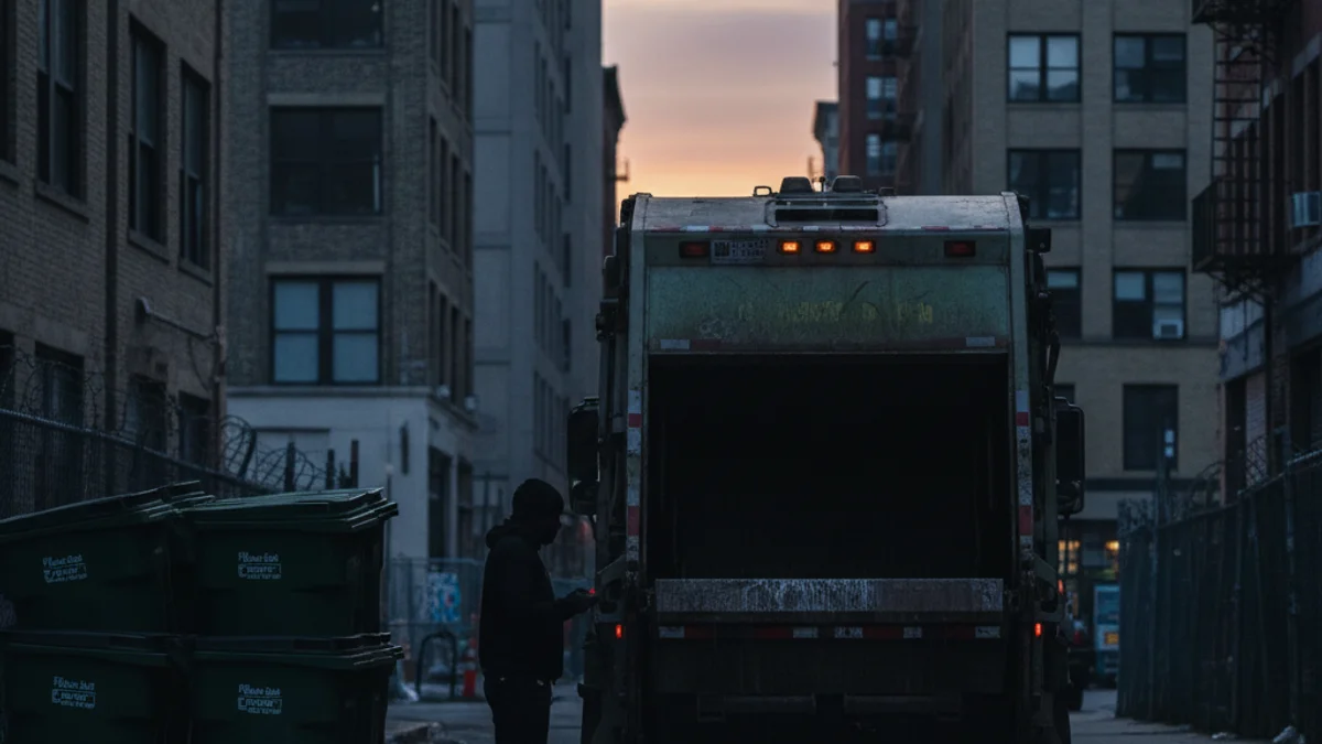 Imatge genèrica d'un camió de recollida de residus o contenidors en un entorn urbà.