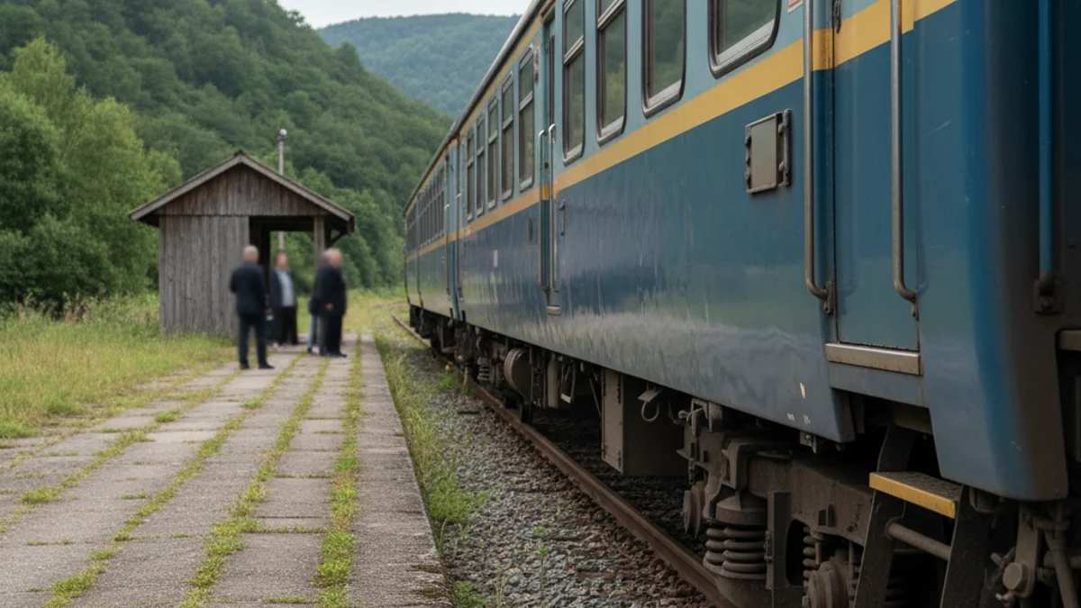 Imatge genèrica d'un tren regional de Ferrocarrils de la Generalitat de Catalunya (FGC) aturat en una estació.