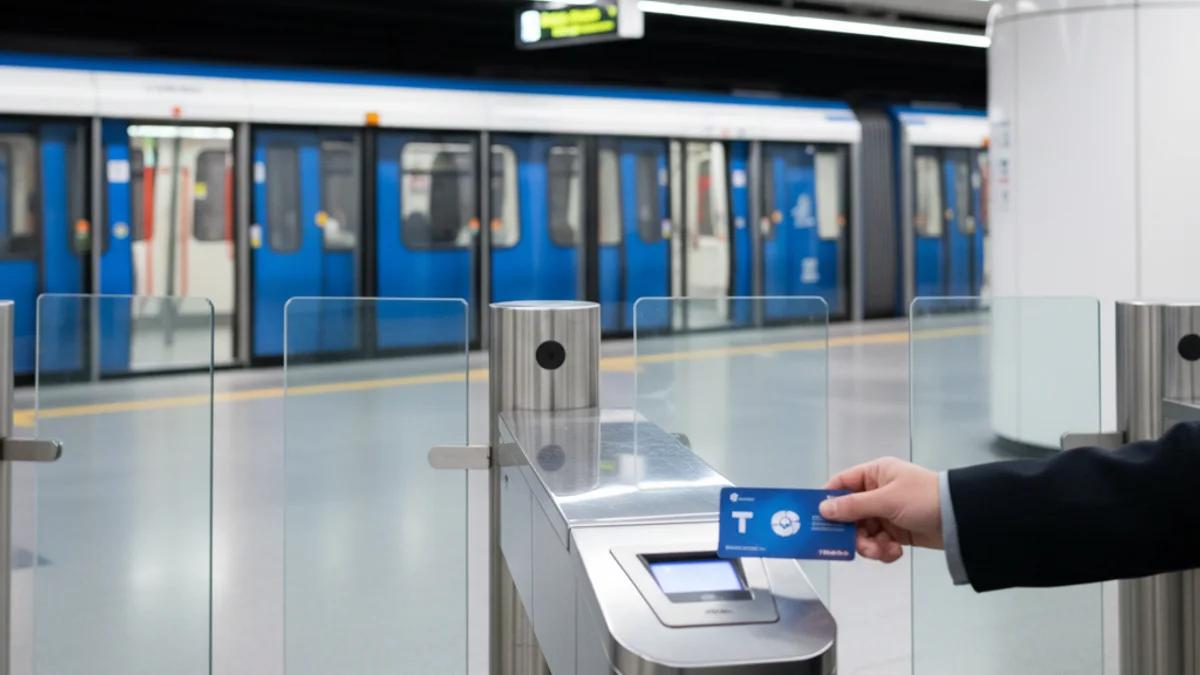Imatge genèrica d'un vagó de metro buit o d'una estació amb senyalització.