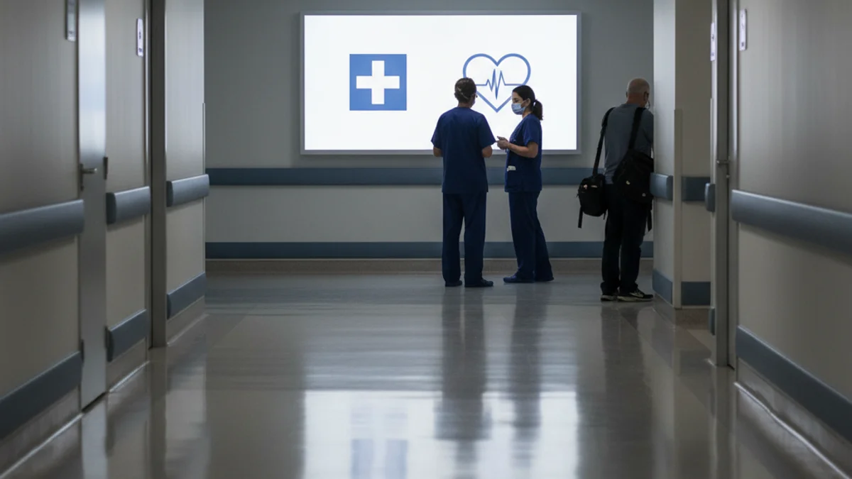 Imatge genèrica d'un passadís d'hospital o d'una unitat de cures intensives, amb figures borroses.