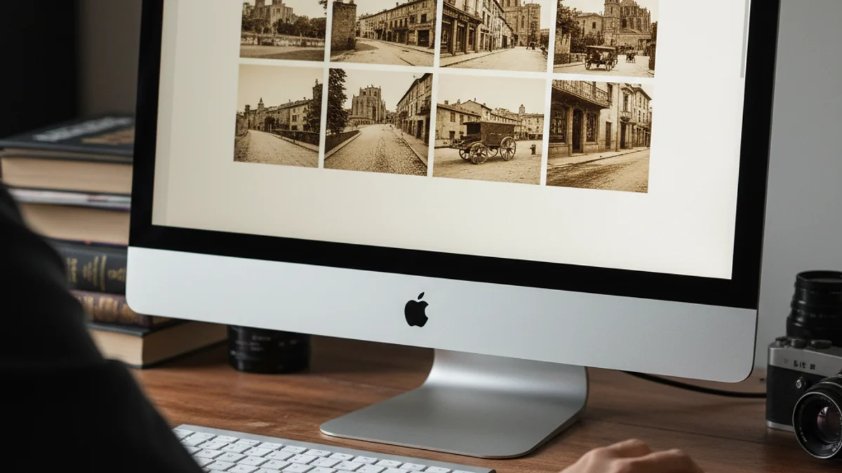 Imatge genèrica d'un arxiu digital o una pantalla mostrant fotografies antigues de la demarcació de Girona.