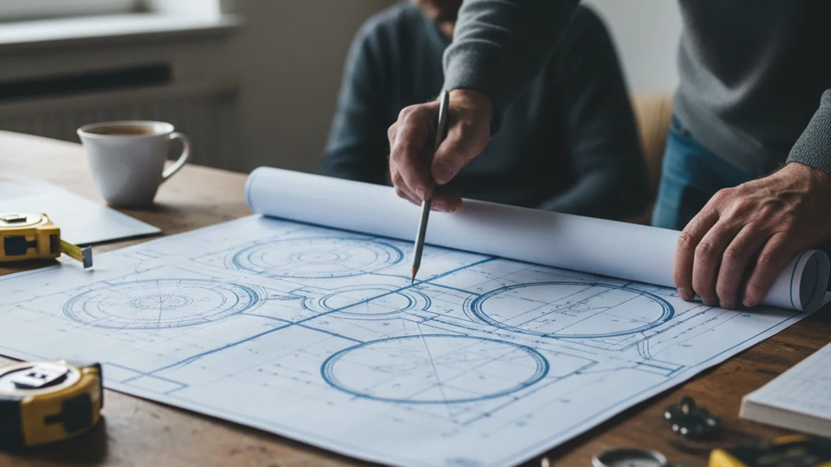 Representació genèrica d'un projecte d'obres públiques o un plànol d'infraestructura local.