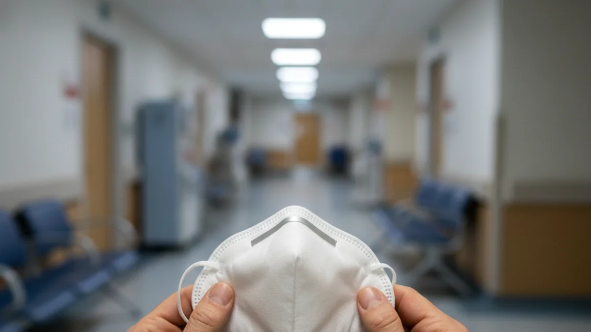 Imatge genèrica d'un entorn sanitari, amb èmfasi en la prevenció respiratòria i l'ús de mascaretes.