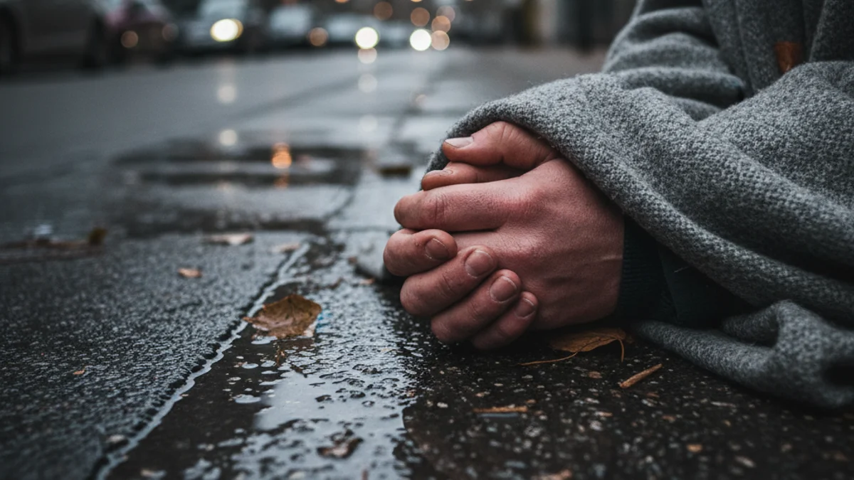 Imatge genèrica que representa la duresa de la vida al carrer durant una onada de fred.