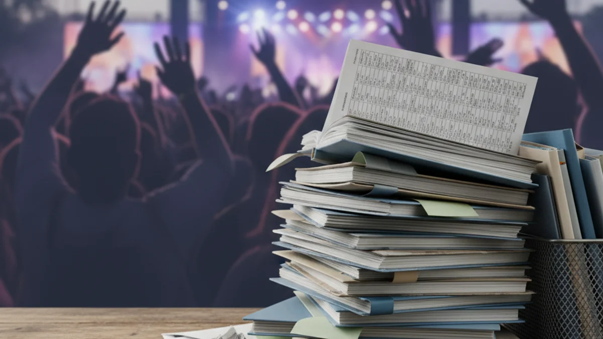 Documents d'auditoria i informes financers apilats, simbolitzant la fiscalització de fons públics.