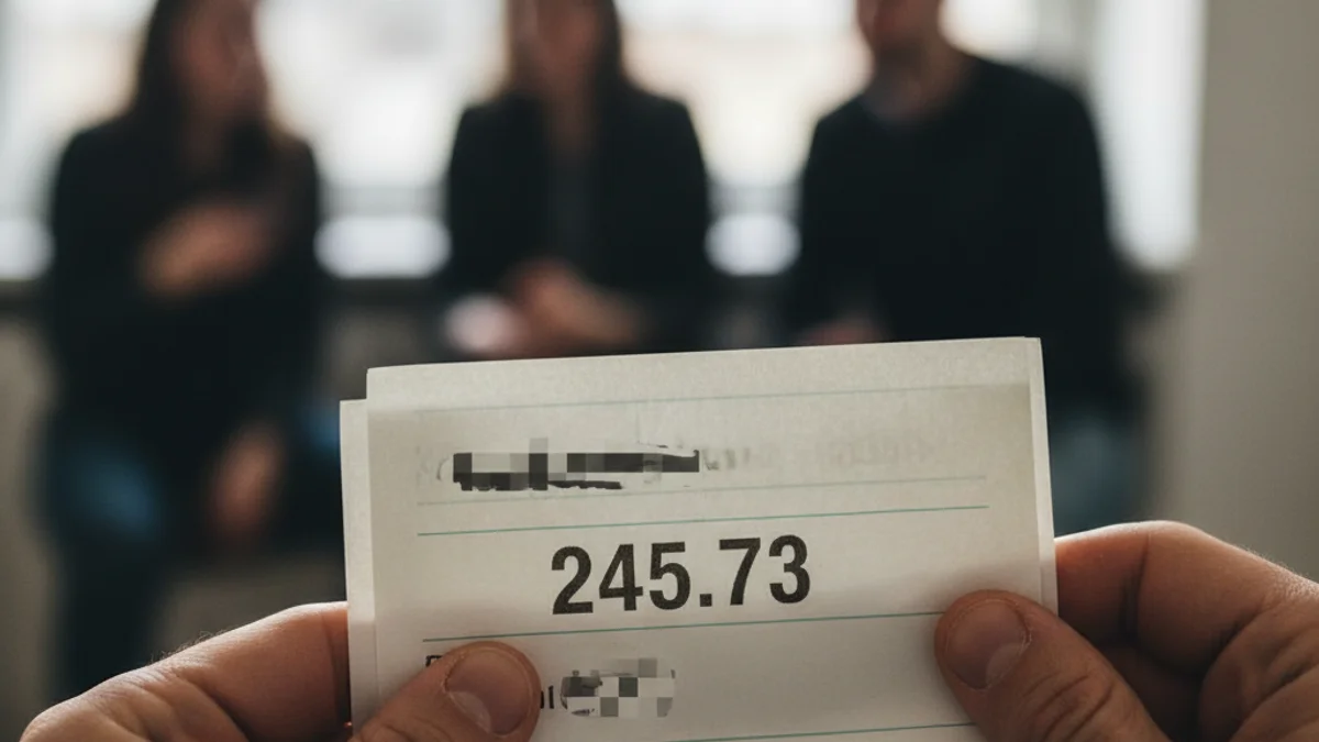 Una factura de gas o electricitat amb números destacats sobre un fons fosc, simbolitzant l'estalvi energètic.