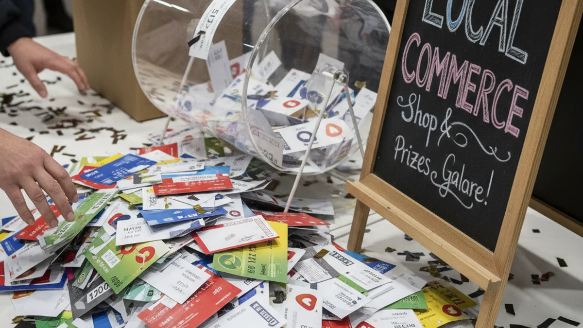 Imatge genèrica que representa un munt de vals de compra o tiquets de sorteig, símbol de la campanya comercial.