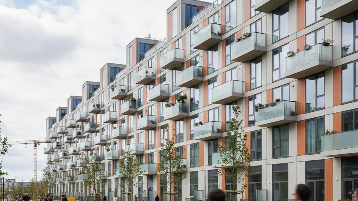 Imatge genèrica d'una promoció d'habitatge de protecció oficial o un edifici residencial modern.