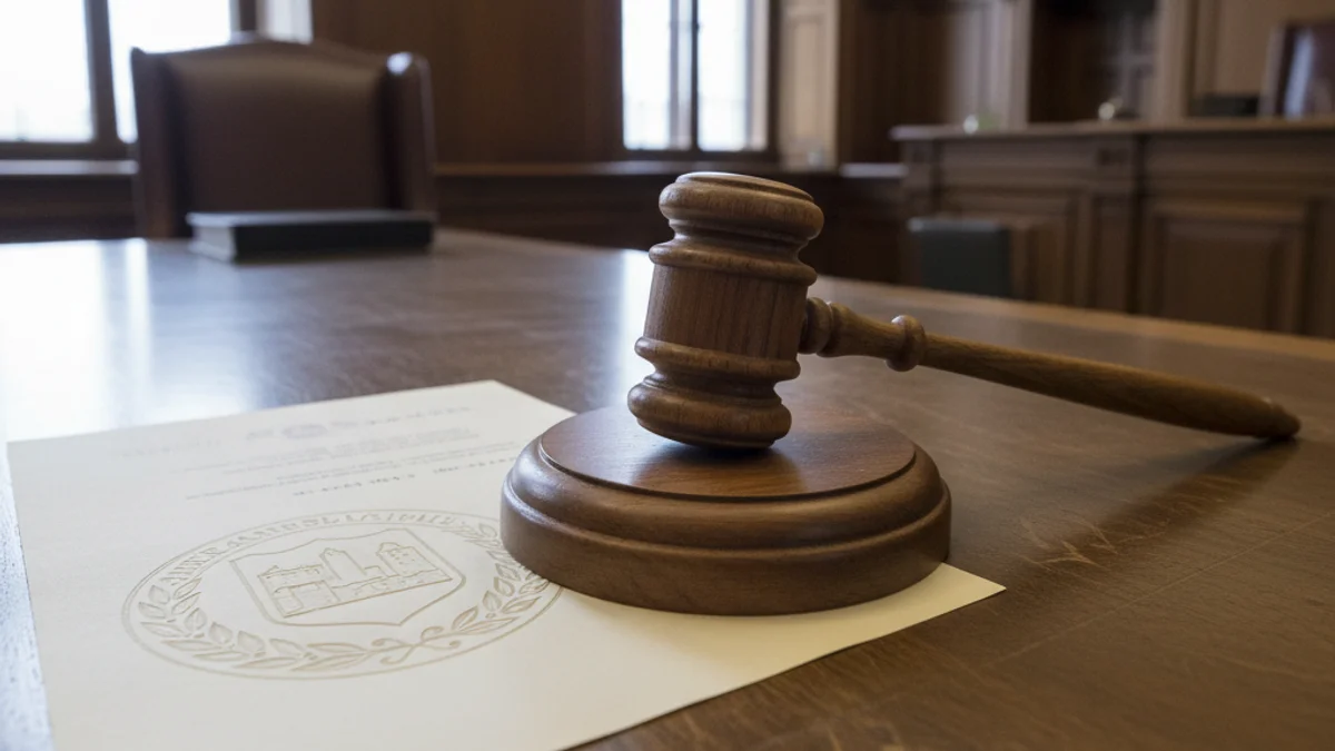 Imatge genèrica d'una sala de justícia o un despatx municipal, simbolitzant una disputa laboral.