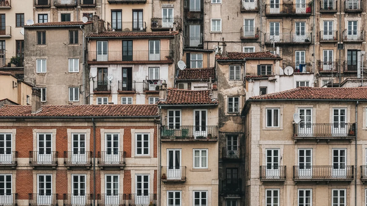 Imatge genèrica d'un barri residencial amb edificis d'habitatges, simbolitzant la densitat urbana i la necessitat de noves solucions habitacionals.