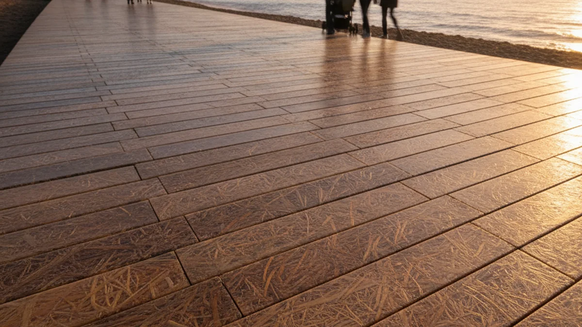 Imatge genèrica d'un passeig marítim de fusta amb vistes al mar, sense persones identificables.