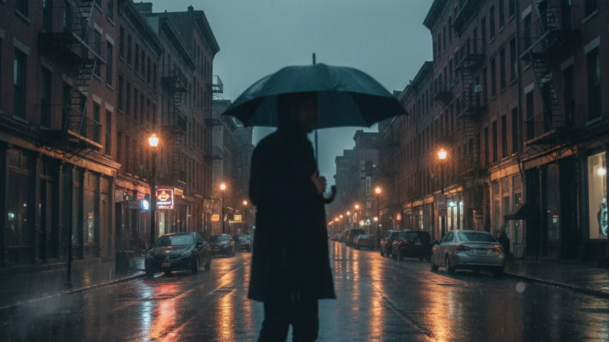 Una silueta anònima en un carrer fosc, simbolitzant el crim organitzat i els sicaris.
