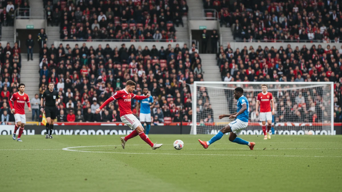 Fotografía genérica de un partido de fútbol con jugadores en acción y el ambiente del estadio.