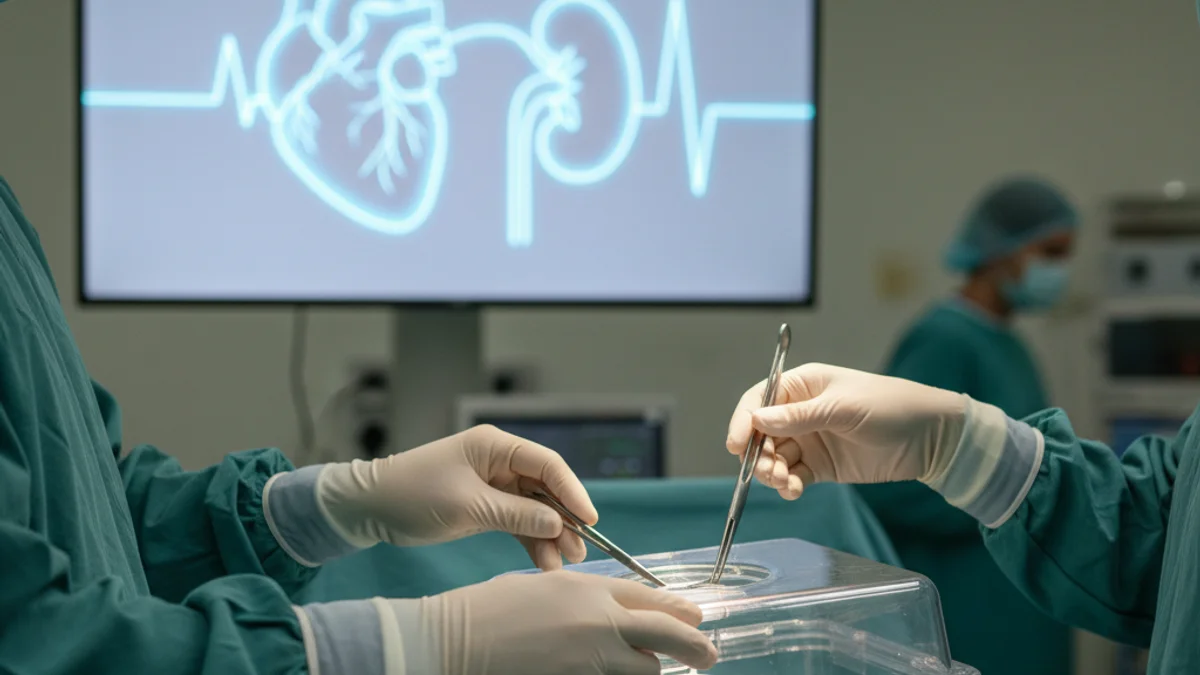 Il·lustració genèrica sobre la donació d'òrgans o la salut pública, amb figures sanitàries en segon pla.