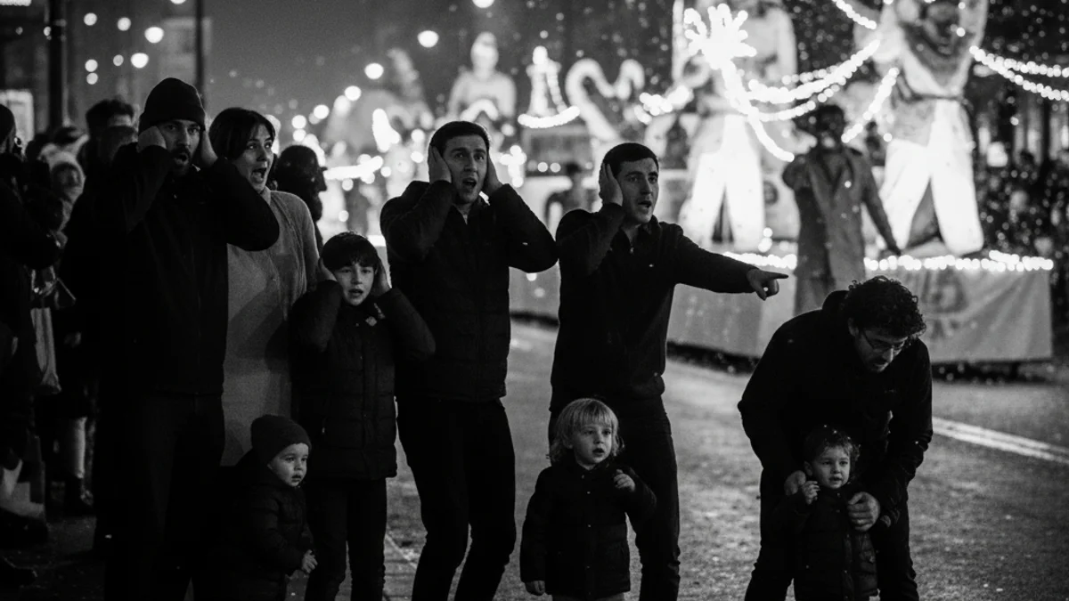 Imatge genèrica d'una multitud de persones observant una desfilada festiva en un carrer urbà.