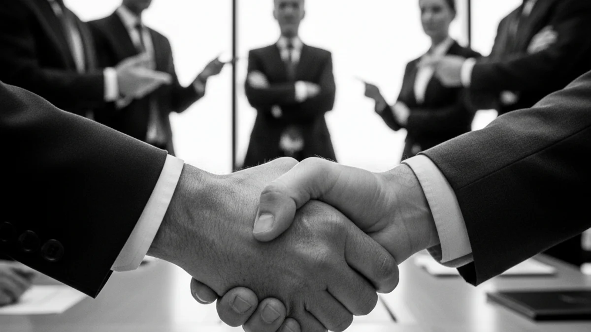 Negociacions entre representants sindicals i empresarials en una sala de reunions per resoldre un conflicte laboral.