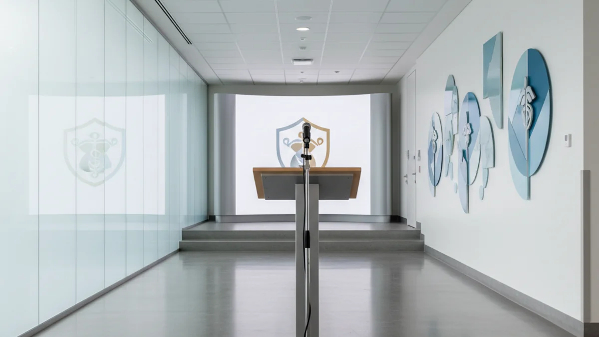 Imatge genèrica d'un hospital modern o un podi de premis, simbolitzant la recerca mèdica i el reconeixement professional.