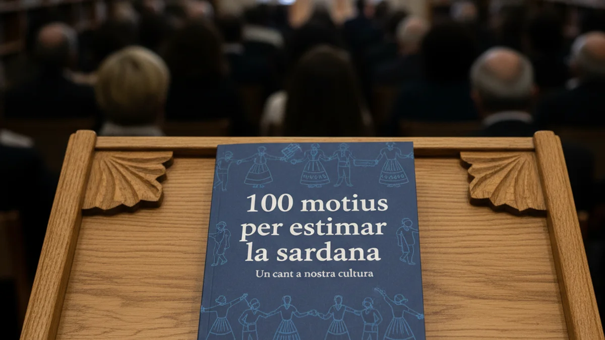 Imatge genèrica d'un llibre sobre la sardana o d'una presentació editorial a una biblioteca.