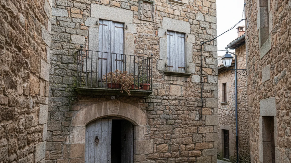 Una casa antiga en un entorn urbà, amb elements arquitectònics tradicionals i possiblement en disputa legal.