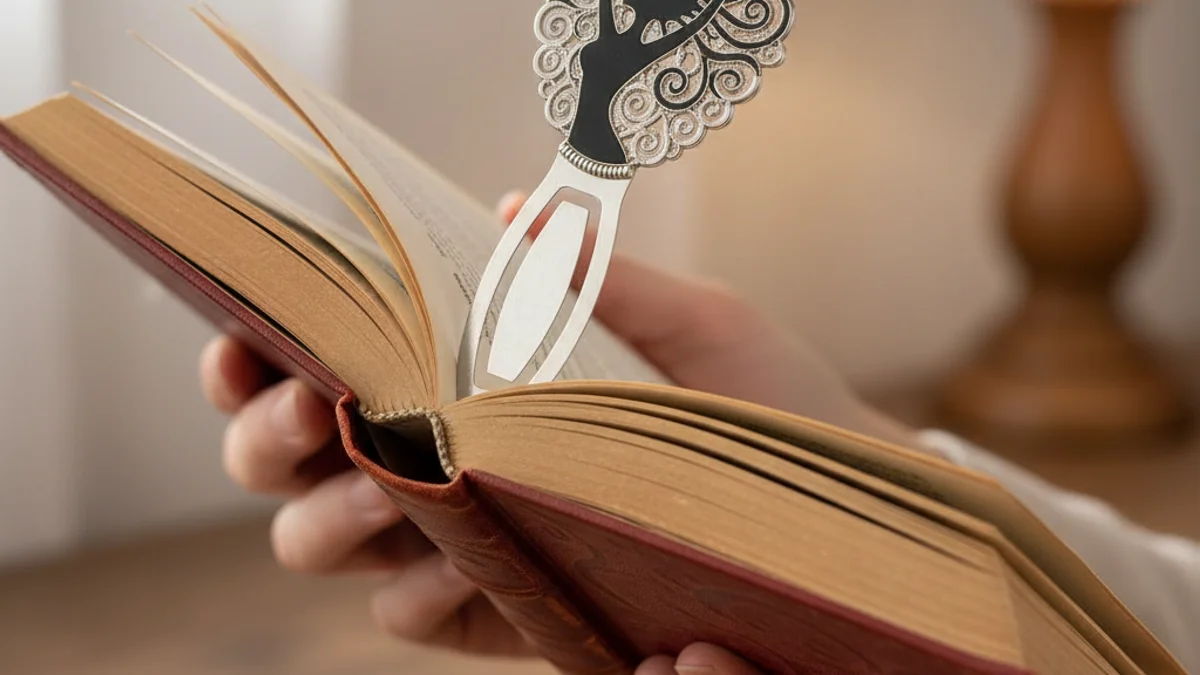 Il·lustració genèrica d'una dona llegint o d'un punt de llibre amb un retrat femení.