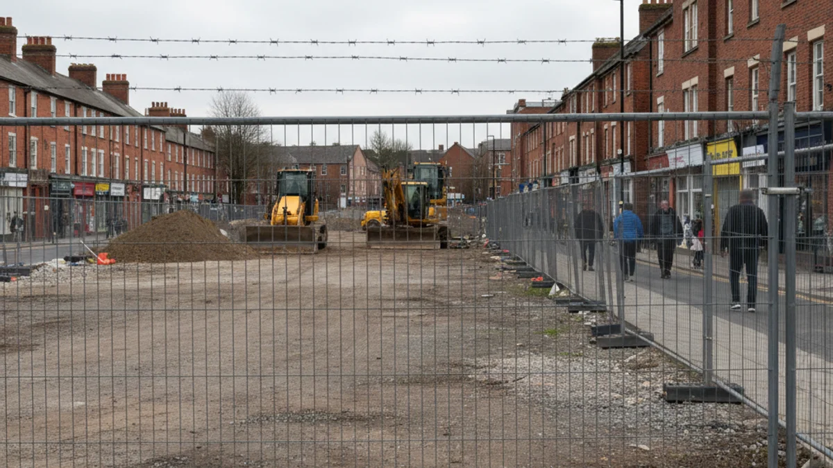 Vista genèrica d'un solar urbà buit on es preveu la construcció d'un nou bloc d'habitatges.