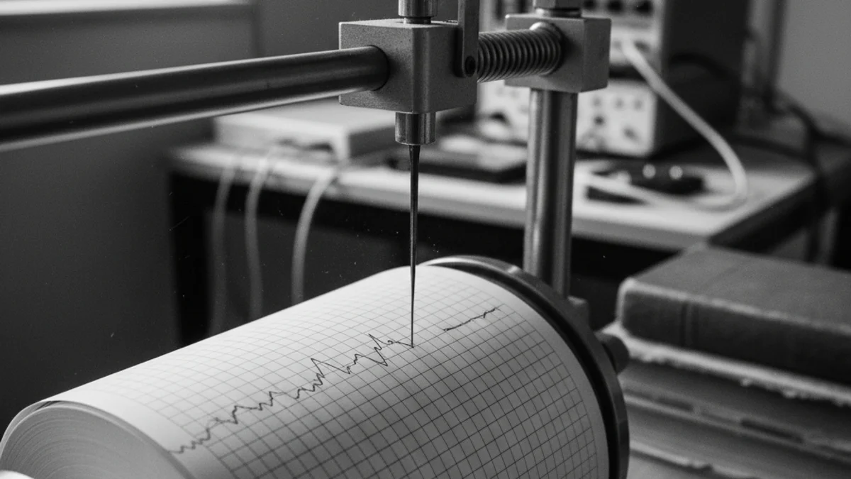 Representació visual d'un sismògraf enregistrant una ona sísmica o un mapa amb un punt d'epicentre.