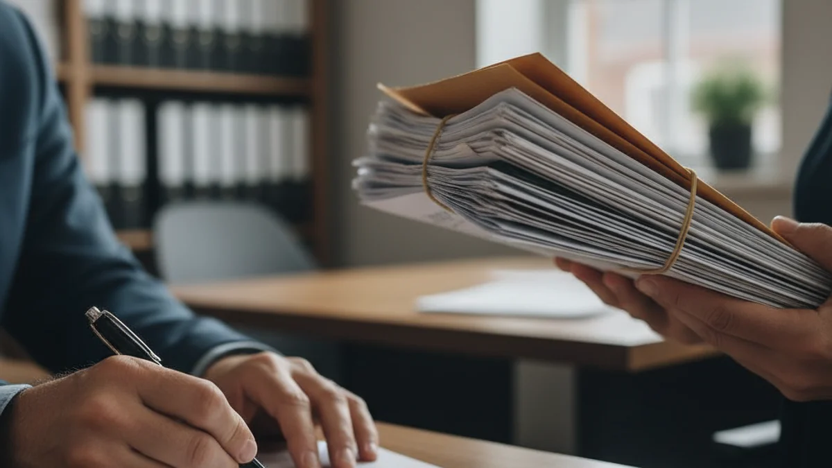 Documentació legal relacionada amb la cancel·lació de deutes o la Llei de Segona Oportunitat sobre una taula.