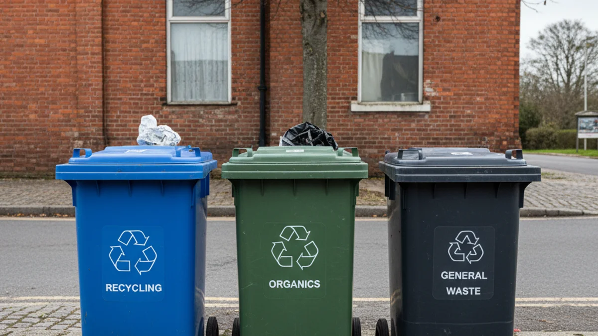 Contenidors de recollida selectiva de residus municipals en un carrer d'un poble català.